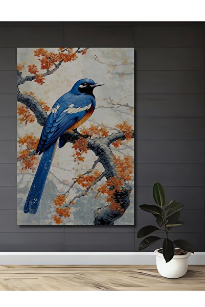 Teona Ahşap Blue Bird Φθινοπωρινό Ξύλινο MDF Διακοσμητικό Τοιχογραφία Τοίχου ...