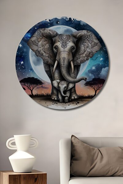 Teona Ahşap Διακοσμητικός πίνακας τοίχου από ξύλο MDF με σχέδιο ελέφαντα και ...