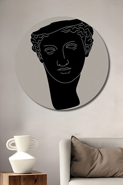 Teona Ahşap Statuie clasică Helen, decorativă, din lemn MDF, pictură murală p...