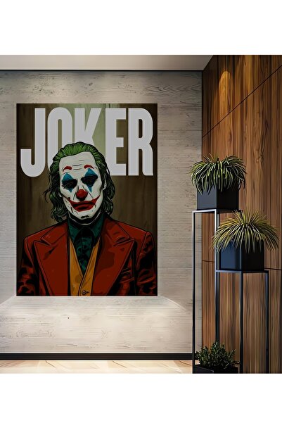 Teona Ahşap Joker din lemn MDF pictură decorativă pe perete pentru casă/lugar de muncă pictură pe perete dreptunghiulară pentru casă/lugar de muncă