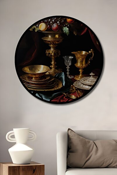 Teona Ahşap Бароков стил плодове и златни плочи Декоративна дървена MDF рамка...