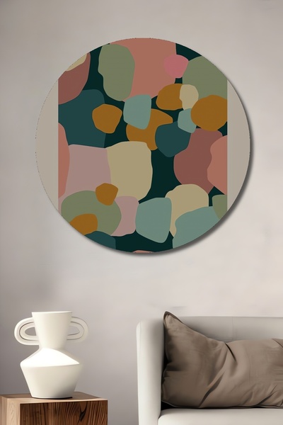 Teona Ahşap Pictură murală decorativă colorată, în stil Fauvist, abstractă, d...