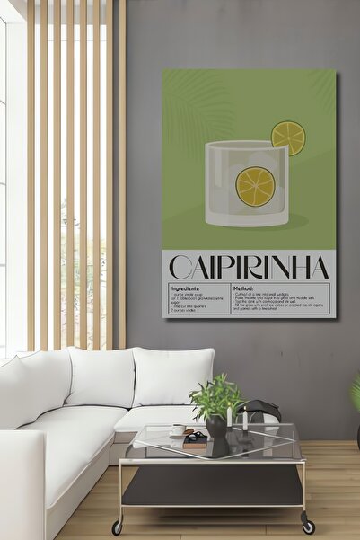 Teona Ahşap Rețetă Caipirinha Tablou decorativ din lemn MDF pentru perete aca...
