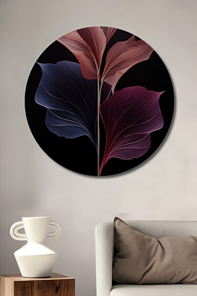 Teona Ahşap Pictură decorativă de perete cu frunze colorate din lemn MDF pent...