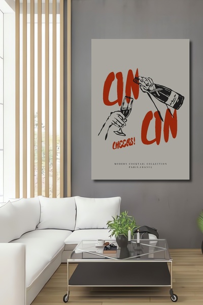 Teona Ahşap Decorativă de sărbătoare cu șampanie, din lemn MDF, pictură mural...