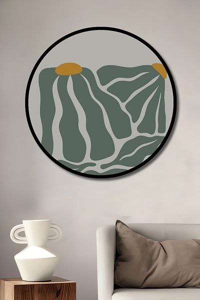 Teona Ahşap Henri Matisse Abstract Wood Mdf Decorative Home/Workplace Wall Painting Round Home/Workplace Wall Painting