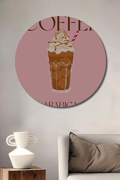 Teona Ahşap Pictură decorativă din lemn MDF Frappuccino Cafea pentru casă/loc...