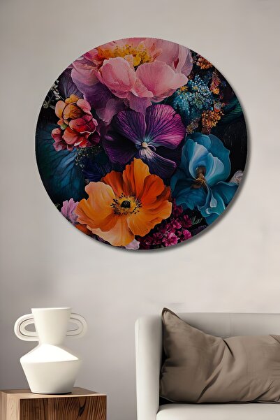 Teona Ahşap Grădina cu flori colorate, din lemn MDF, pictură decorativă de pe...