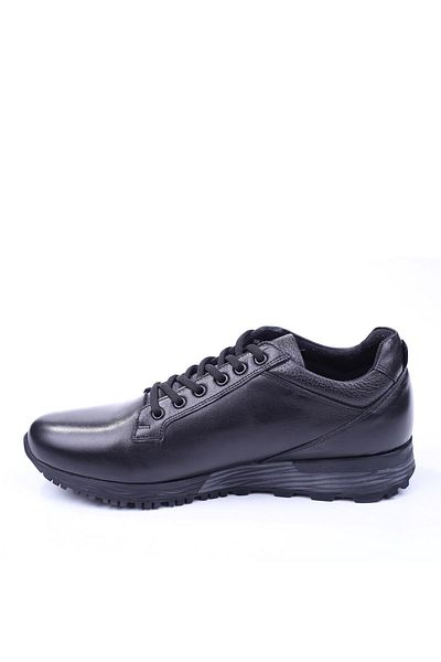 Fosco 2585 Μαύρα κορδόνια ανδρικά παπούτσια casual από γνήσιο δέρμα