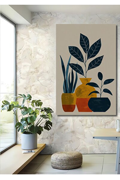 Teona Ahşap Tablou decorativ din lemn MDF cu flori colorate și frunze, tablou...