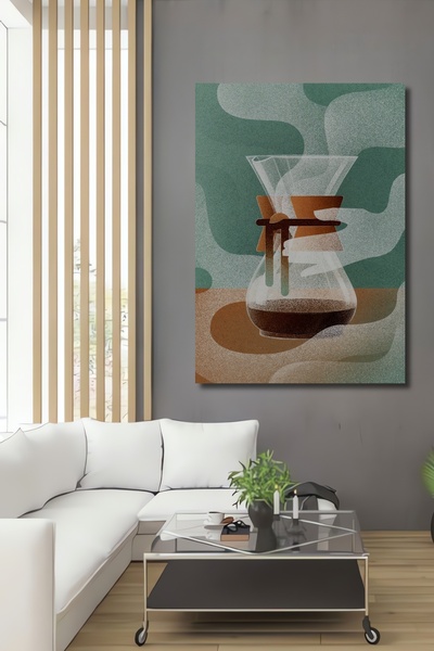 Teona Ahşap Chemex Kahvey Keyfi Pictură decorativă din lemn MDF pentru perete...