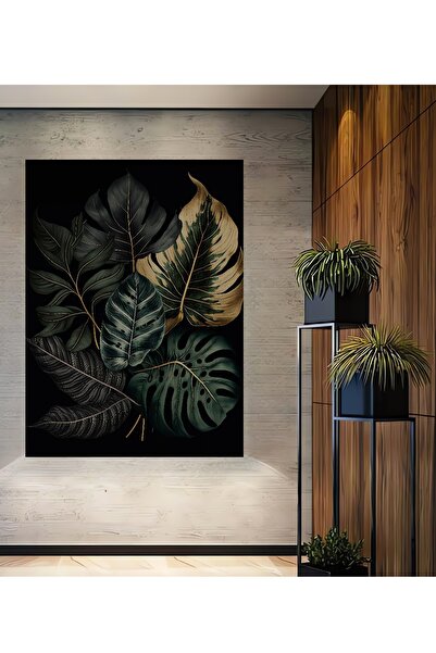Teona Ahşap Frunze tropicale Decorative din lemn MDF Pictură murală pentru ca...