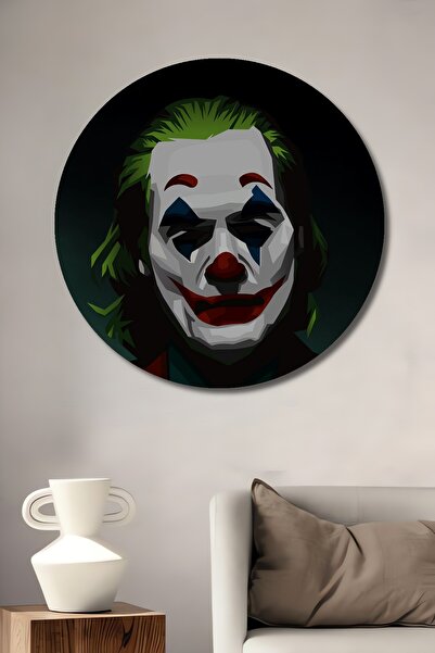 Teona Ahşap Joker din lemn MDF pictură decorativă pe perete pentru casă/lugar de muncă pictură rotundă pe perete pentru casă/lugar de muncă