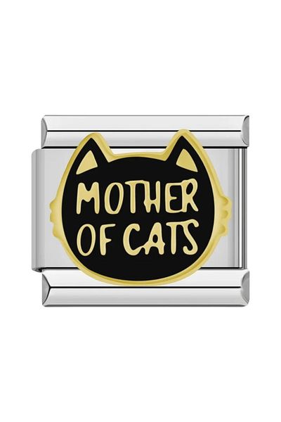 Dumledo Italian Steel Patterned Mother of Cats (Mother of Cats) Charm