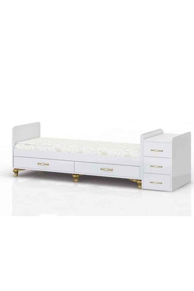 temosan mobilya Mdf Korkuluklu, Anne Yanı, Çekmeceli, Büyüyen, Karyola Olabilen, Sallanır Beşik 60 X 120