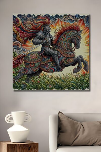 Teona Ahşap Διακοσμητικός πίνακας τοίχου από ξύλο MDF με θέμα τον Μεσαιωνικό ...