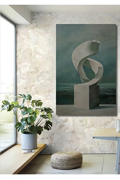 Teona Ahşap Sculptură de artă abstractă din lemn MDF, pictură decorativă de p...