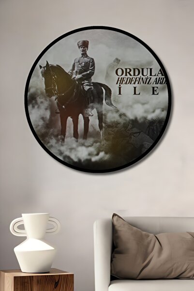 Teona Ahşap Ататюрк води армиите напред Декоративна дървена MDF рамка за сним...