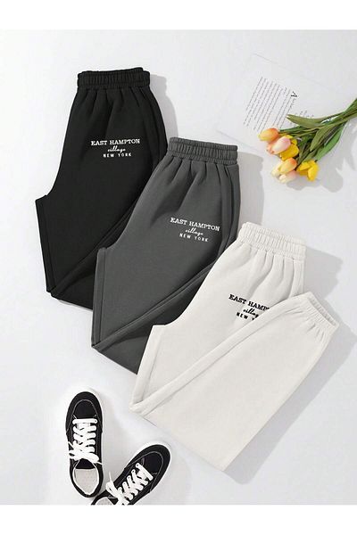 EVIus Σετ αθλητική φόρμα Jogger με χοντρό ύφασμα - Λαστιχένιο πόδι