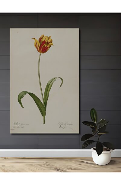 Teona Ahşap Tablou decorativ din lemn MDF, artă cu lalele, model de flori vin...