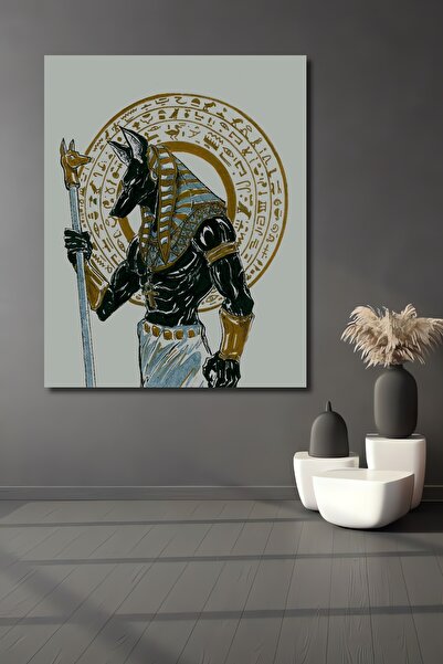 Teona Ahşap Ανουβίς Αρχαία Αίγυπτος Ξύλινο MDF Διακοσμητικός πίνακας τοίχου γ...