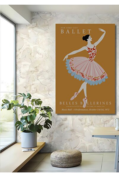 Teona Ahşap Tablou decorativ din lemn MDF Dansul eleganței cu arta baletului Tablou dreptunghiular