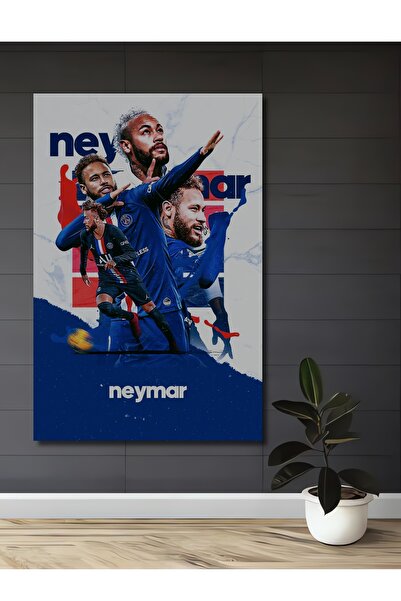 Teona Ahşap Neymar Yıldız Futbolcu Ahşap MDF Dekoratif Ev/İşyeri Duvar Tablo ...
