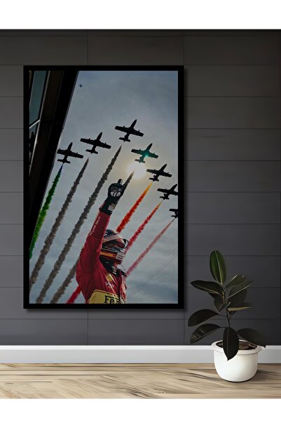 Teona Ahşap Tablou decorativ din lemn MDF cu aspect de cadru Formula One Sky ...