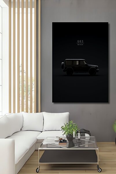 Teona Ahşap Mercedes G63 Dekoratif Ahşap MDF Ev/İşyeri Duvar Tablo Dikdörtgen...