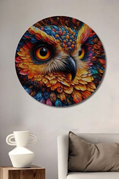 Teona Ahşap Pictură decorativă cu pene de curcubeu din lemn MDF pentru perete...