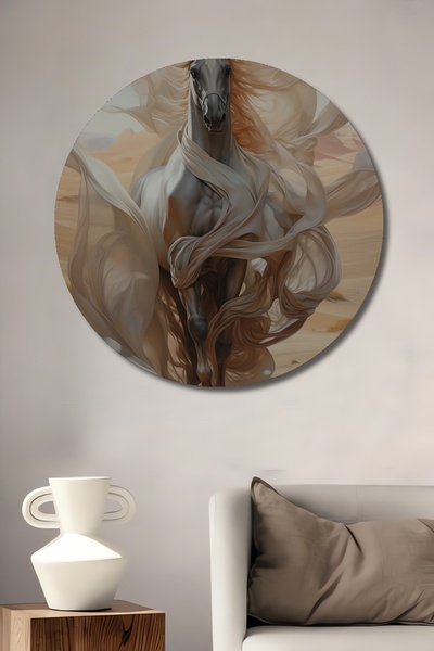 Teona Ahşap Διακοσμητικός πίνακας τοίχου από ξύλο MDF Bagbozumu Wind Horse γι...