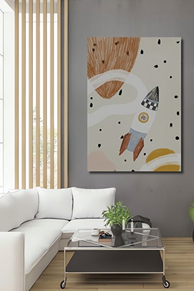 Teona Ahşap Pictură decorativă pe perete din lemn MDF cu rachete, dreptunghiulară, pentru casă/lugar de muncă