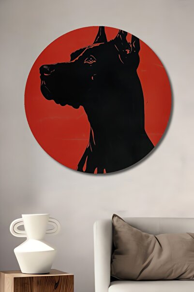 Teona Ahşap Siluetă decorativă din lemn MDF cu câine puternic, pictură murală...