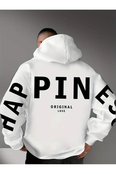 Hunors Sportswear & Company سويت شيرت أساسي بغطاء للرأس من الصوف مطبوع عليه H...