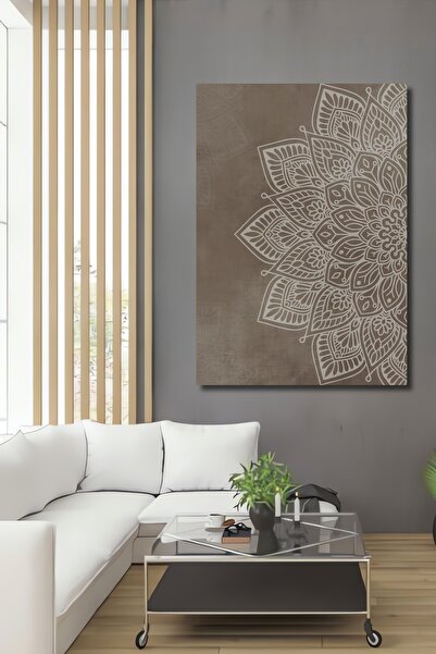 Teona Ahşap Mandala Desenli Dekoratif Ahşap MDF Ev/İşyeri Duvar Tablo Dikdört...