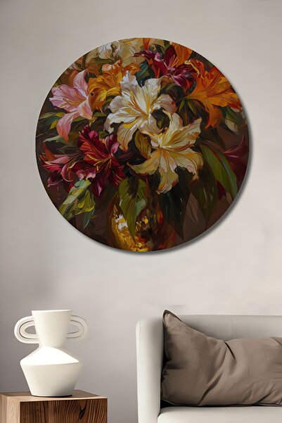 Teona Ahşap Grădina cu flori colorate, din lemn MDF, pictură decorativă de pe...