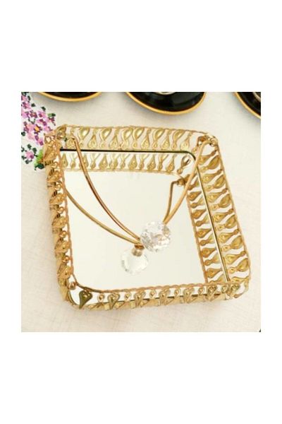 İthal Table Top Metal Napkin Holder with Gold Mirror Wrought Iron Napkin Holder,party Table,organization,jardiny