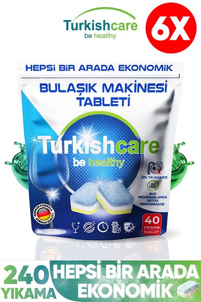Turkishcare الكل في 1 40 قرصًا × 6 عبوات (240 قرصًا)