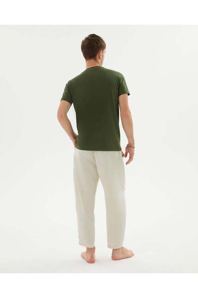 Ayma Active Ανδρικό μπλουζάκι με κοντό μανίκι από οργανικό βαμβάκι Khaki