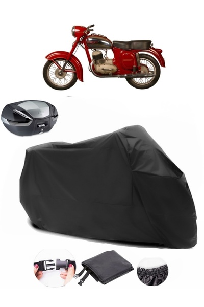 AutoEN Jawa 250 Sport Rear Bag Compatible Black Motorcycle Canvas Waterproof ...