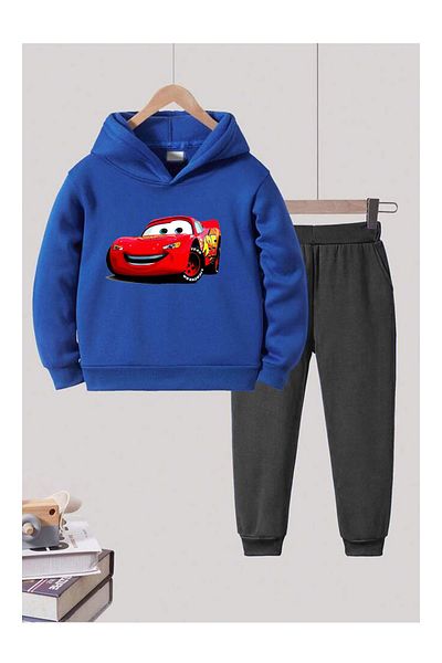 THEKONT Mcqueen Lightning Printed Thick Cotton Tracksuit Set