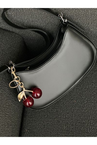 edaçanta Women's Bag Charm, Bag Charm with Cherry