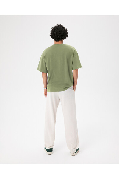 Ayma Active Ανδρικό πράσινο oversize βαμβακερό μπλουζάκι - κοντομάνικο
