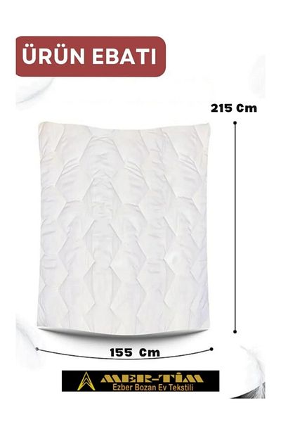 mer-tim ezberbozan ev tekstili Mer-Tim Microfiber Antiallergic Single Quilt - 350 Gr/M2, 155X215 cm (with Pillowcase Gift)