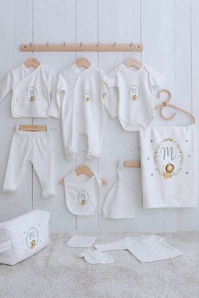 Tuğba Kuğu Organic 11-Piece Hospital Release - Little Lion Series - Letter m