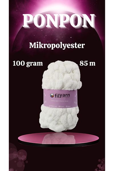 Filyarn Σετ κλωστής πλεξίματος Pompom Κλωστή πλεξίματος Pompom, Κλωστή κουβέρτας, Κλωστή υφασμάτων, Κλωστή σφουγγαρίστρας, Κλωστή βελούδου, Κλωστή μουριάς, Σάλι I