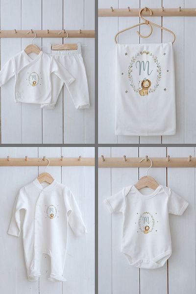 Tuğba Kuğu Organic 11-Piece Hospital Release - Little Lion Series - Letter m