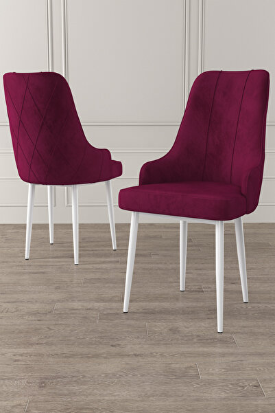 Canisa Concept Trex Serisi 1.sınıf Babyface Kumaş Beyaz Metal Ayak 1 Mürdüm S...