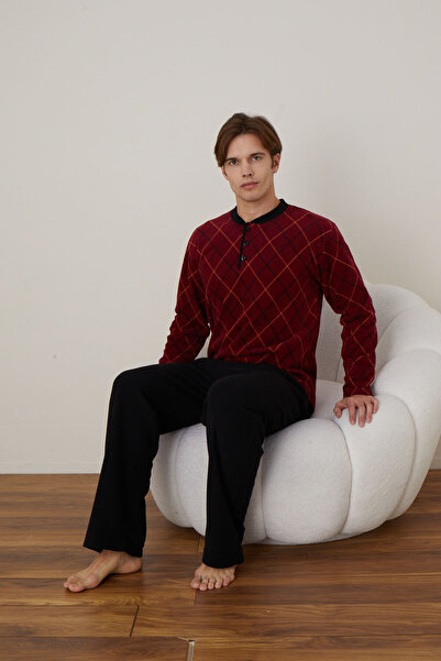 CALİA Чоловічий довгий рукав з флісу зимовий теплий піжамний комплект НОВИЙ СЕЗОН