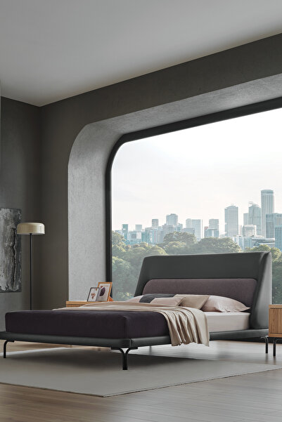 Enza Home Austin Baza Başlık Set - Koyu Gri